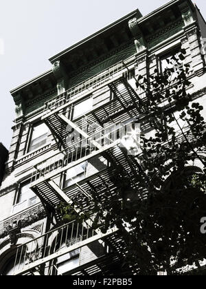 Brownstones in Greenwich Village, NYC Stock Photo