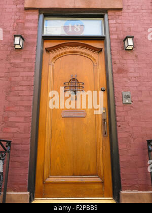 Brownstones in Greenwich Village, NYC Stock Photo