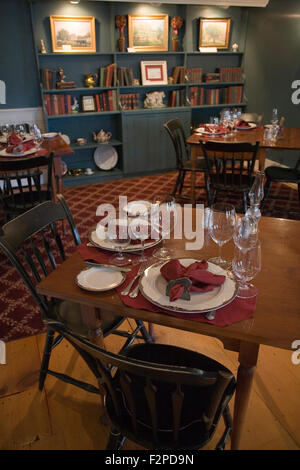 Dining room at Rabbit Hill Inn in Lower Waterford, Vermont, USA Stock Photo