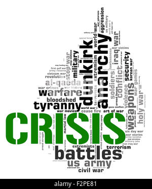 Crisis Word Meaning Hard Times And Adversity Stock Photo