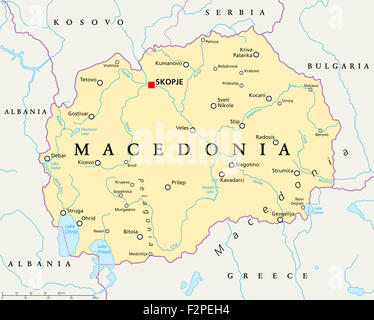 Skopje Macedonia map Stock Photo - Alamy