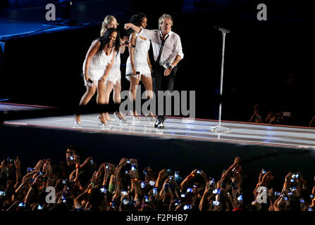 Rio de Janeiro, September,20th,2015- British singer Rod Stewart performs during the Rock in Rio concert. photo: Antonio Scorza/ Stock Photo