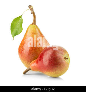 Ripe pears close-up isolated on a white background Stock Photo