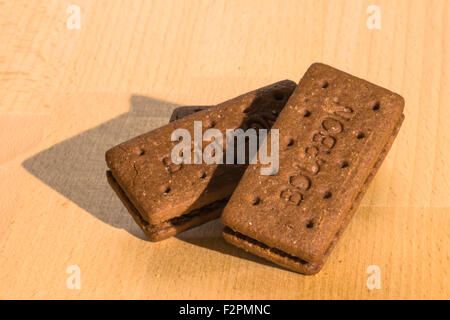 Bourbon Chocolate Biscuits Stock Photo