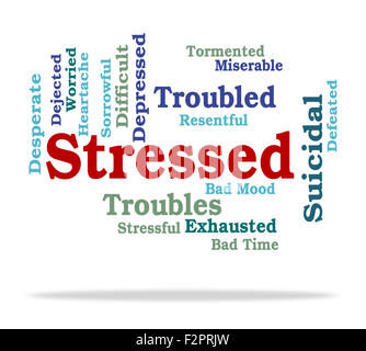 Stressful Word Meaning Pressure Overload 3d Rendering Stock Photo