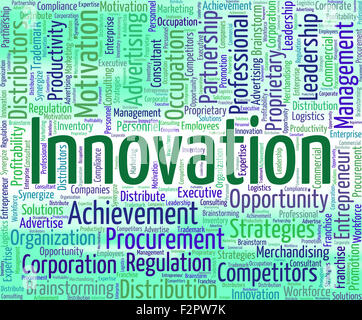 Innovation Word Meaning New Idea And Improve Stock Photo