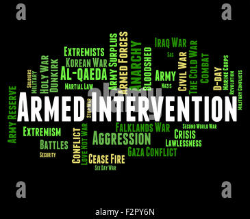 Armed Intervention Meaning Military Action And Clash Stock Photo