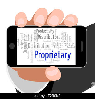 Proprietary Word Representing Text Words And Copyright Stock Photo