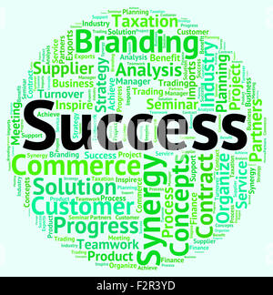 Success Word Meaning Victor Victors And Succeed Stock Photo