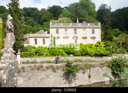 Classical facade of Iford Manor, River Avon,  Freshford, Wiltshire, England, UK Stock Photo