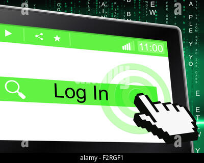 Log In Representing Sign Up And Enter Stock Photo