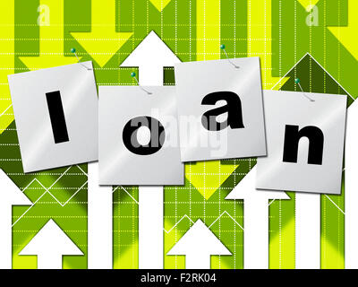 Borrow Loan Representing Advance Lend And Funding Stock Photo