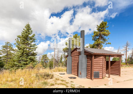 Wooden public toilet in Bryce Canyon National Park, Utah, USA. Stock Photo