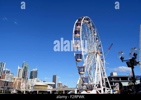 Ferris wheel in Darling Harbour, Sydney, Australia. Stock Photo