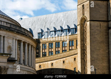 Library Walk, between the Central Library and the Town Hall Extension, St. Peter's Square, Manchester, England, UK Stock Photo