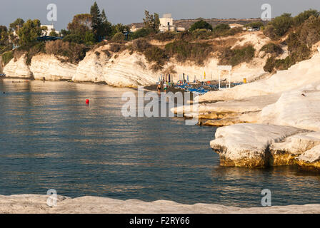 View of secluded beach at sunrise. Governor beach. Cyprus Stock Photo ...