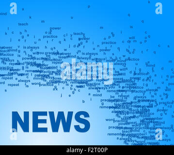 News Words Indicating Social Media And Journalism Stock Photo