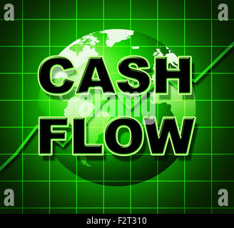 Cash Flow Graph Showing Forecast Earning And Salaries Stock Photo