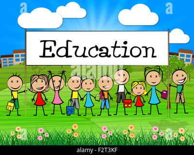 Education Banner Meaning Learned Develop And Toddlers Stock Photo