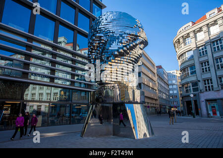 Statue of Franz Kafka Stock Photo