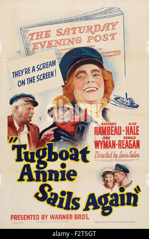 Tugboat Annie Sails Again - Movie Poster Stock Photo
