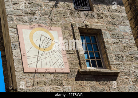 sun dial in Pezanas Stock Photo