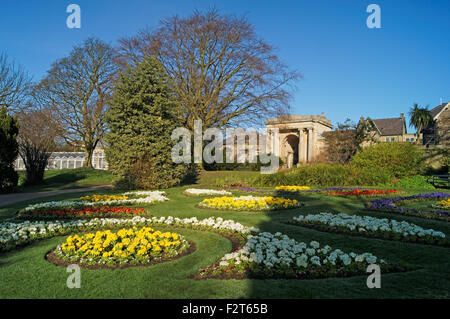 UK,South Yorkshire,Sheffield,Botanical Gardens,Victorian Garden and The Gatehouse Stock Photo