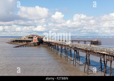 Birnbeck Pier, and old Victorian structure, in Weston-super-Mare Stock Photo