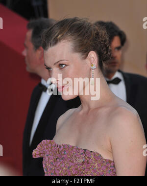 CANNES, FRANCE - MAY 22, 2010: Milla Jovovich at the premiere of 'Exodus - Burnt by the Sun' at the 63rd Festival de Cannes. Stock Photo