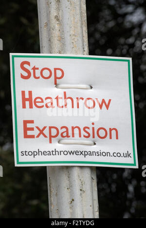 Stop Heathrow Expansion sign HOMER SYKES Stock Photo