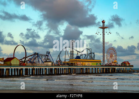 Galveston Island Historic Pleasure Pier Texas USA Stock Photo