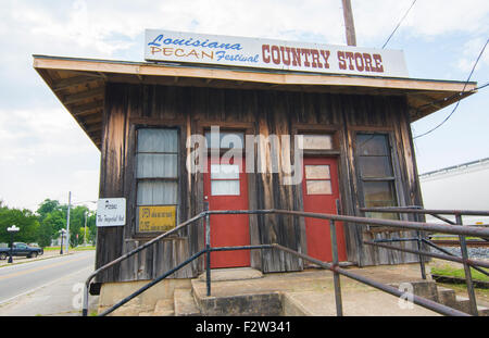 Colfax Louisiana small town famous for Louisiana Pecan Festival railroad Festival Country Store Stock Photo