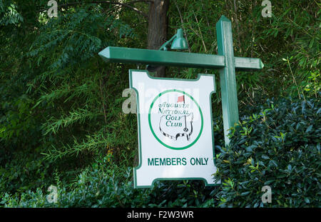 Augusta Georgia famous Augusta National Golf Club home of the Masters Golf Tournament exclusive golf club Stock Photo