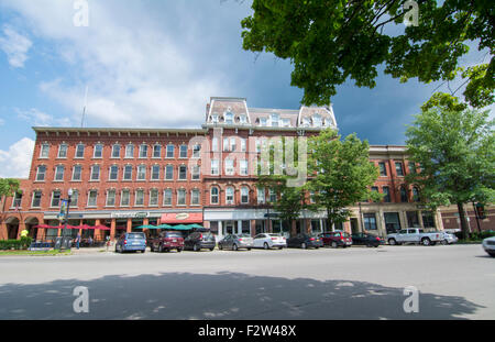 Keene New Hampshire NH downtown city center called Center Green Central Square in village Stock Photo