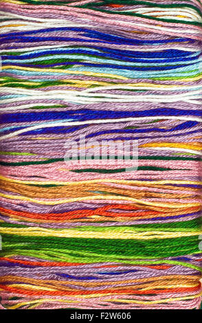 colorful woolen thread Stock Photo
