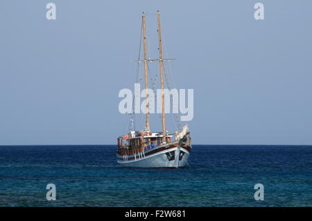 Sailing around the coast of Cyprus Stock Photo