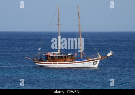 Sailing around the coast of Cyprus Stock Photo