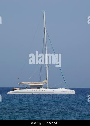 Sailing around the coast of Cyprus Stock Photo