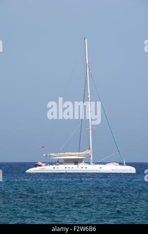 Sailing around the coast of Cyprus Stock Photo