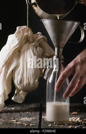 Non-dairy almond milk Stock Photo