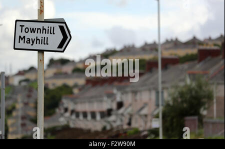 Swansea UK. Thursday 24 September 2015  The Townhill and Mayhill areas of Swansea in south Wales where local residents have been hearing a noise resembling a war or factory siren. The local Council has been trying to pinpoint the exact location. Thursday 24 September 2015 Credit:  D Legakis/Alamy Live News Stock Photo