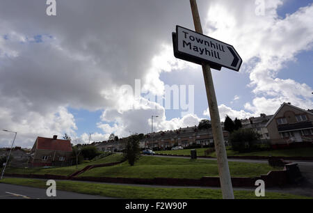 Swansea UK. Thursday 24 September 2015  The Townhill and Mayhill areas of Swansea in south Wales where local residents have been hearing a noise resembling a war or factory siren. The local Council has been trying to pinpoint the exact location. Thursday 24 September 2015 Credit:  D Legakis/Alamy Live News Stock Photo