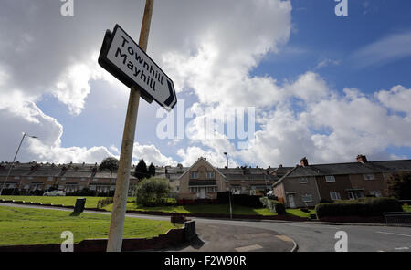 Swansea UK. Thursday 24 September 2015  The Townhill and Mayhill areas of Swansea in south Wales where local residents have been hearing a noise resembling a war or factory siren. The local Council has been trying to pinpoint the exact location. Thursday 24 September 2015 Credit:  D Legakis/Alamy Live News Stock Photo