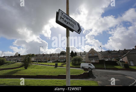 Swansea UK. Thursday 24 September 2015  The Townhill and Mayhill areas of Swansea in south Wales where local residents have been hearing a noise resembling a war or factory siren. The local Council has been trying to pinpoint the exact location. Thursday 24 September 2015 Credit:  D Legakis/Alamy Live News Stock Photo