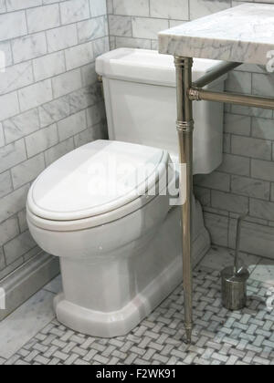 Toilet in Luxury Bathroom Stock Photo