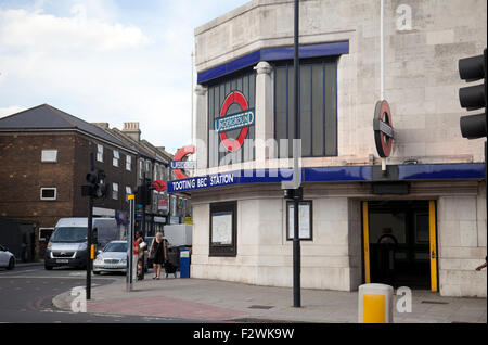 Tooting Bec Underground Station in London SW17 - UK Stock Photo