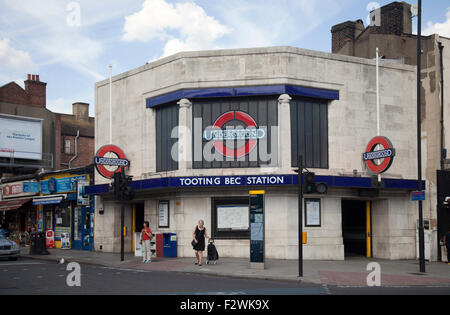 Tooting Bec Underground Station in London SW17 - UK Stock Photo