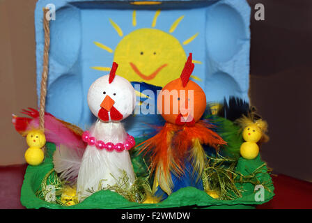 Easter decorations with eggs Stock Photo
