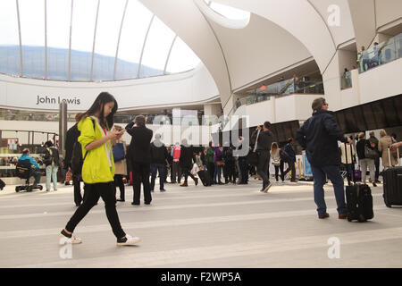 Birmingham, UK. 24th September, 2015. Grand Central and John Lewis open days after the opening of the redeveloped 150 million New Street Station in Birmingham, UK  Credit:  Denise Maxwell / Alamy Live News