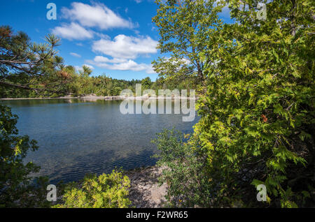 The beautiful Point Au Roche State Park in Upstate NY Stock Photo